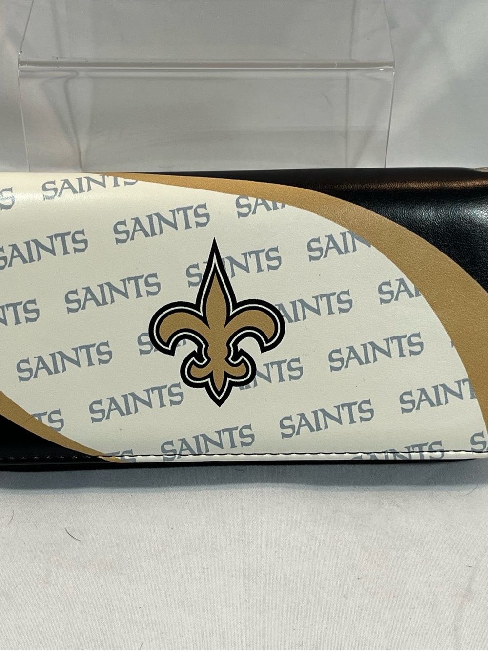 NWT New Orleans Saints Logo Clutch Wallet - Black, Gold, White